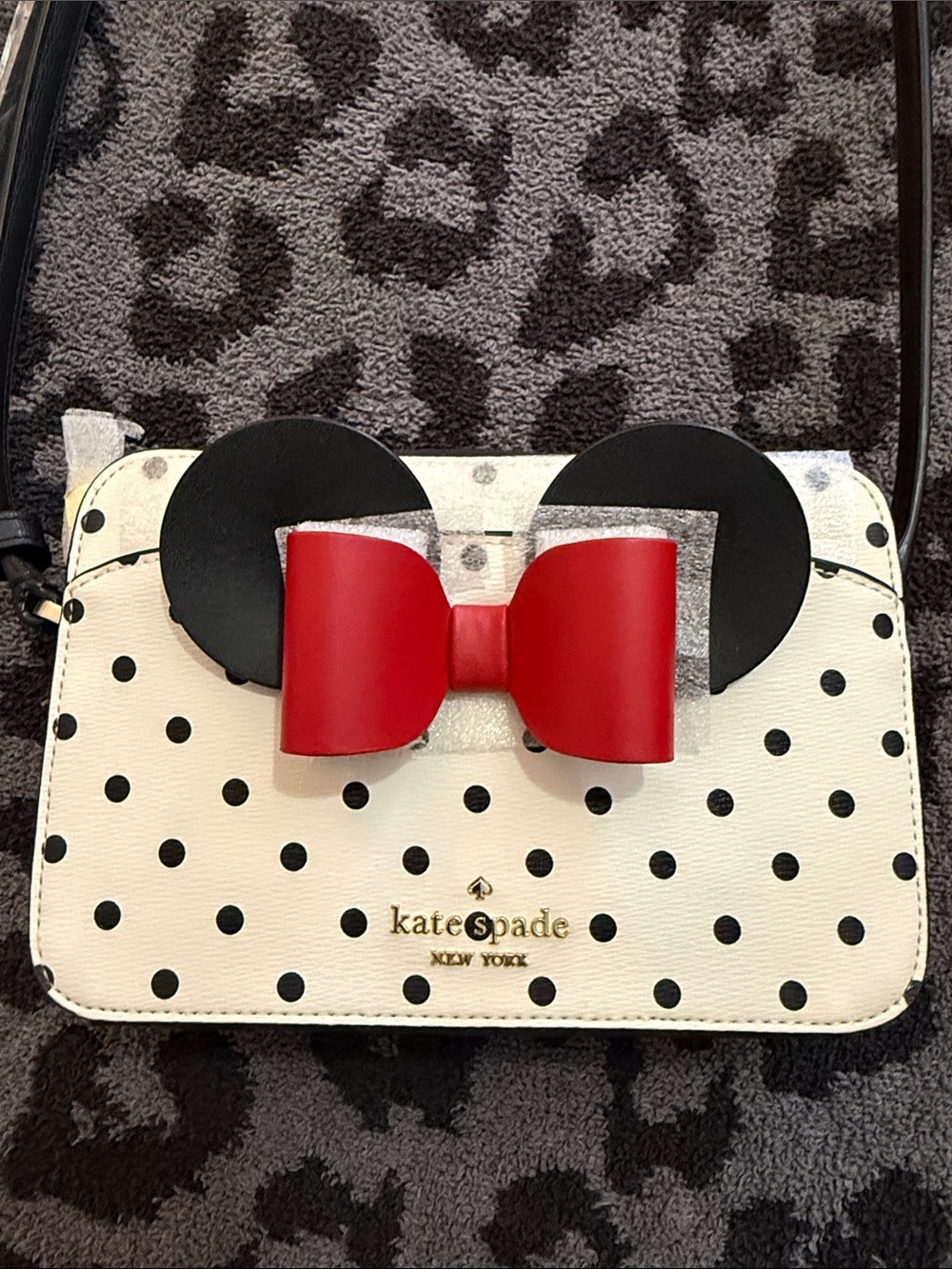 Kate Spade X Disney Minnie Mouse Bow Polka Dot Crossbody Purse/Bag